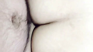 Stepsister puts her cute feet on my shoulders to penetrate her rich shaved pussy.