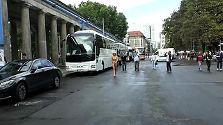 Beautiful amateur blonde barmaid paid sex in public