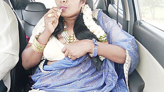 Indian Car Sex Telugu Dirty Talks.car Driver Try to Fuck Telugu Saree Stepaunty.
