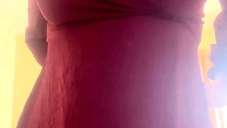Exciting webcam redheaded striptease