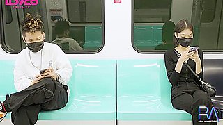 Slut Asian Student From Gets Fucked Hard By Big Cock On The Mrt - Asian Public Sex