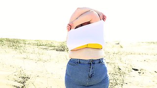 NAUGHTYNATURAL Hairy Beach Tease XXX