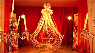 Raunchy Redhead enjoys nylon fetish sex