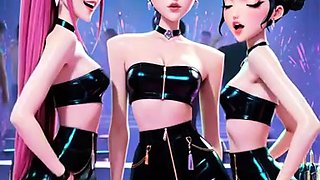 KPop Trio Orgy