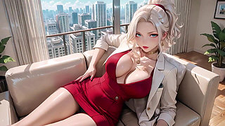 Blonde Secretary Vs Silver Braid! Taboo Contrast in the Sun-drenched Bedroom