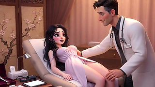 Luna's Sensual First Checkup Gothic Beauty Awakens in Her Doctor's Caring Hands (AI generated)