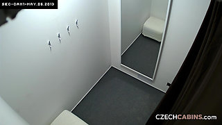 Czech Cabins 8: Skinny Brunette Shows Her Ass - Every Angle on Full Display