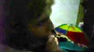 horny cute blonde wife sucks cock and receives cum in mouth