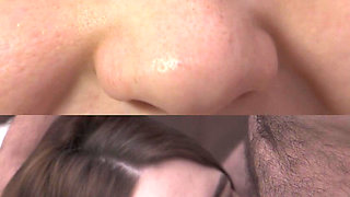 Sh Blowjob, Super Close-up, Cum in Mouth