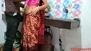 Saree Indian Wife Fuck With Kitchen In Devar Ke Saath With Sky Blue