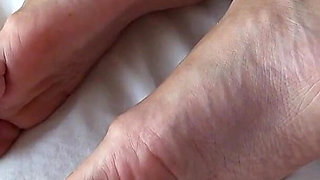 Jasmine's Blonde MILF Feet Worshipped by Titus and Covered
