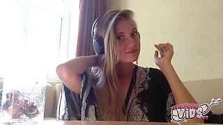 Blonde Olga Jerks Her Pussy