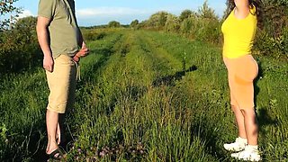 Outdoor Public Sex with Desi Aunty - Risky Handjob & Flashing Cock in 4K