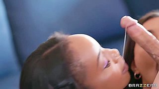 Pleasuring Horny Stud In The Living Room With Lily Starfire, Hailey Rose And Zac Wild