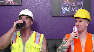 Face Sitting Construction Workers