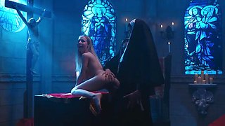 Corrupted Convent Railing - Kyoko, Nata Gold & Shelena Futa Fuckfest