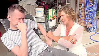 Mature Milf Seduces Horny Stud In Garage