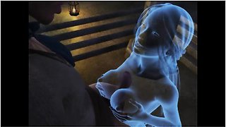 Sex With A Ghost Girl. Penis Funny Enters The Transparent Body Anime Porno