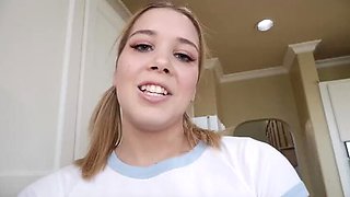 Stepdaddy Sugar Daddy Fucks Blonde Stepdaughter With Tattoos - Blowjob & Cum In Mouth