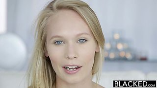 BLACKED Blonde Teen Dakota James First Experience with Big Black Cock