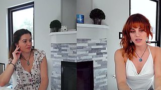 Amateur redhead MILF has facial