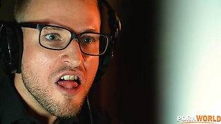 Voyeuristic Housemate Enjoys A Happy Halloween DP'ing Bi-Sexual Babes GP2482