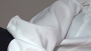 You Can See the Shape of Her Pussy Clearly! Slippery Pussy Juice See-through Masturbation Through Thin Panties 8
