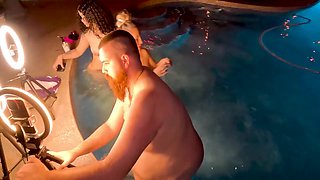 Hot Tub Live Threesome With And 9 Min With Wca Productions Kyle Balls, Remy Woods And Jasper Nyx