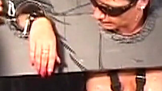 Mature MILF Suspended in Latex for Deep Dildo Play